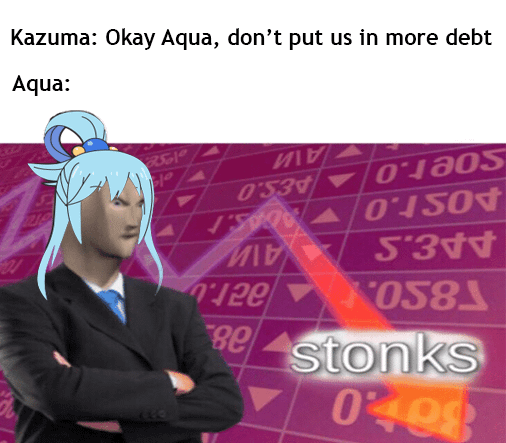 meme anime tentang utang