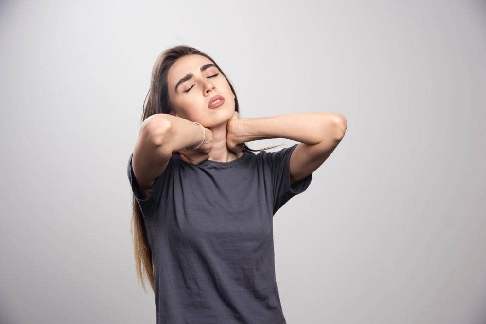 ilustrasi stretching leher