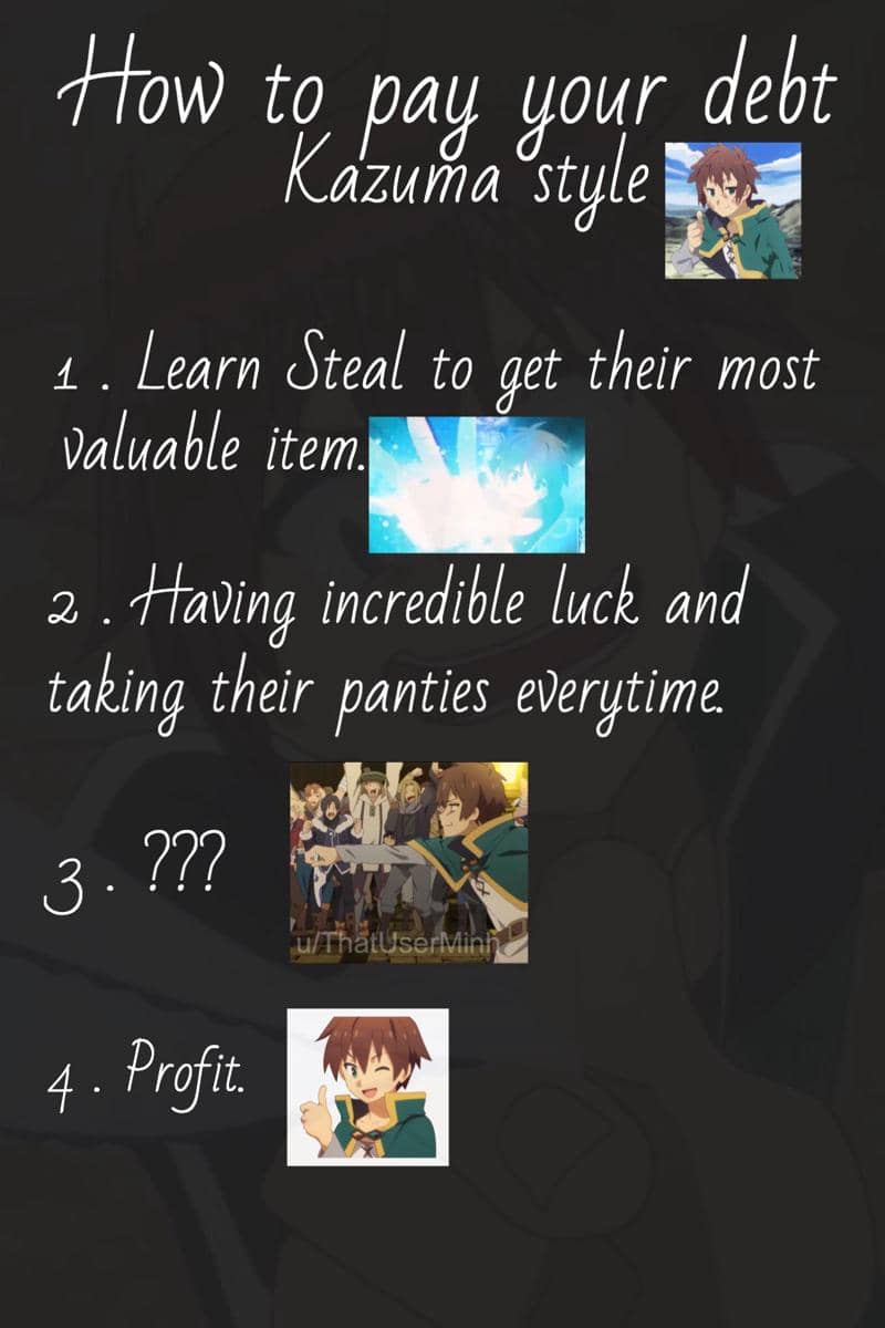 meme anime tentang utang