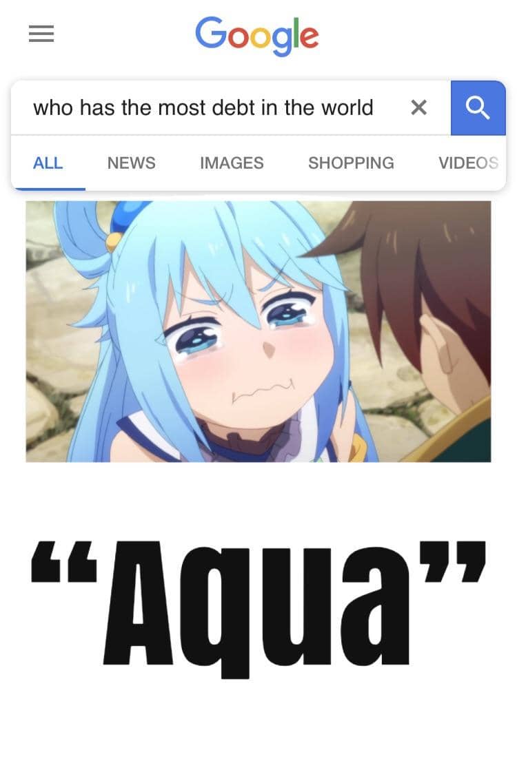 meme anime tentang utang