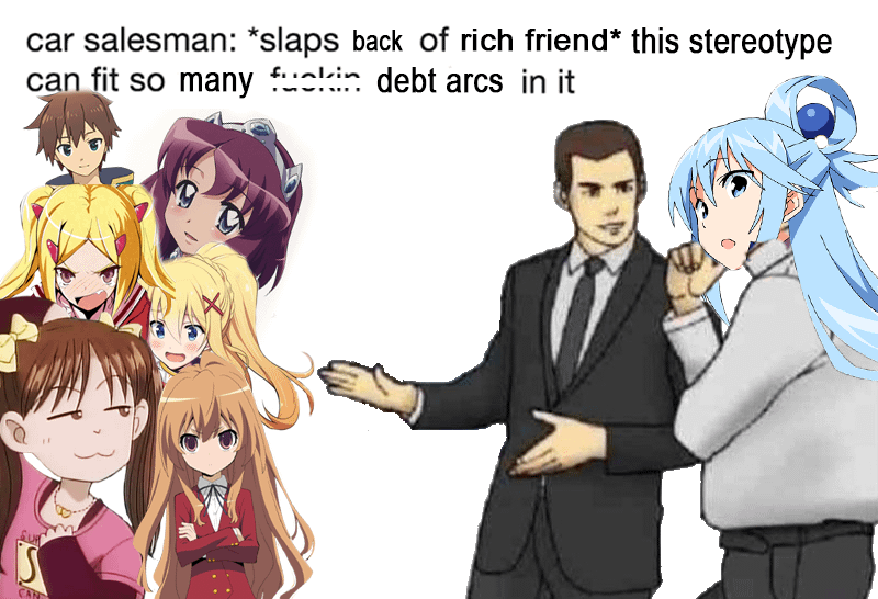 meme anime tentang utang