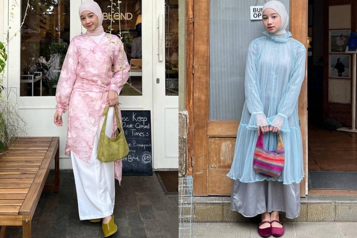 7 Ide Outfit Lebaran Nuansa Pastel ala Sofi Yusandi, Tampil Manis!