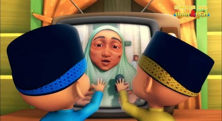Upin dan Ipin merayakan Lebaran tanpa Opah.