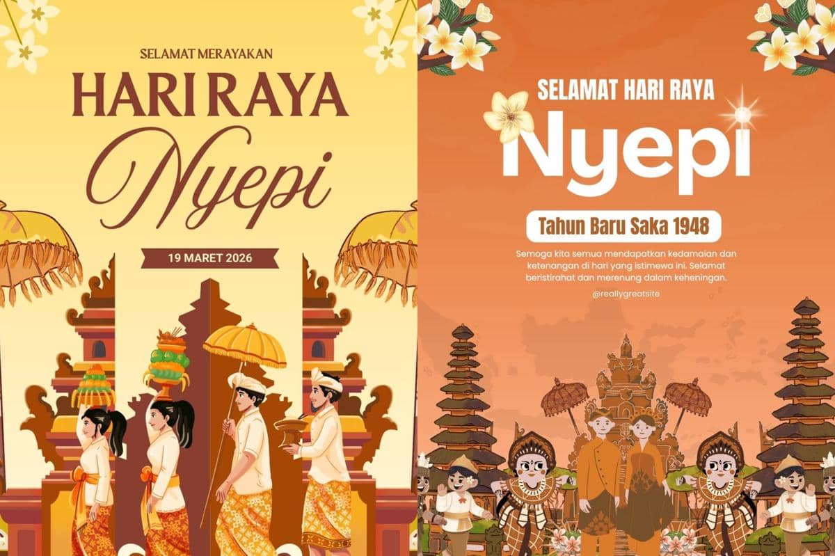 20 Poster Hari Raya Nyepi 2026, Pas buat Diunggah ke Medsos