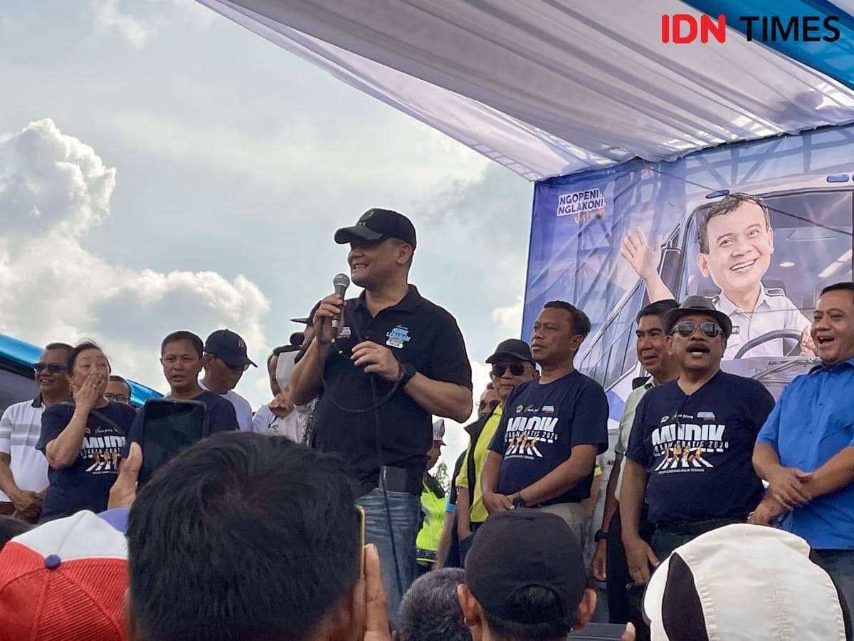 Pelepasan Mudik Gratis Jateng 2026 di TMII, Ratusan Bus Diberangkatkan