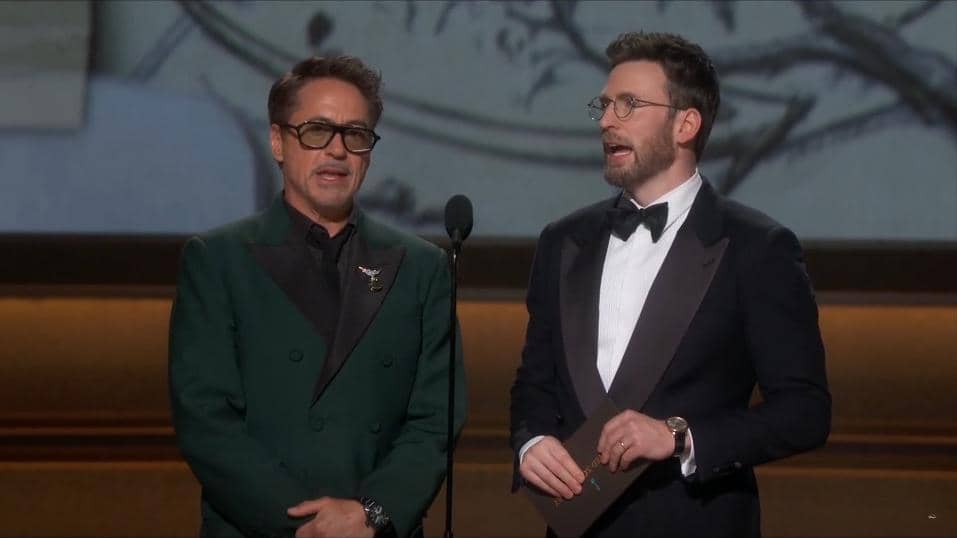 Potret Chris Evans dan Robert Downey Jr. reuni di Oscar 2026