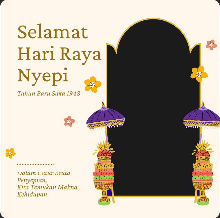Ilustrasi Twibbon Nyepi (Twibbonize/Anitaaa295)
