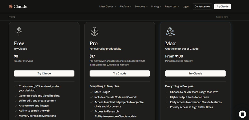 Harga langganan Claude AI