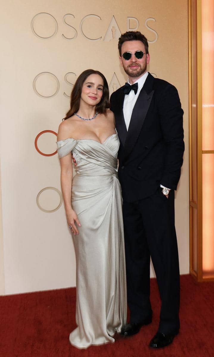 US actress Alba Baptista and US actor Chris Evans attends the 98th Annual Academy Awards at the Dolby Theatre in Hollywood, California on March 15, 2026. (Photo by ANGELA WEISS / AFP)