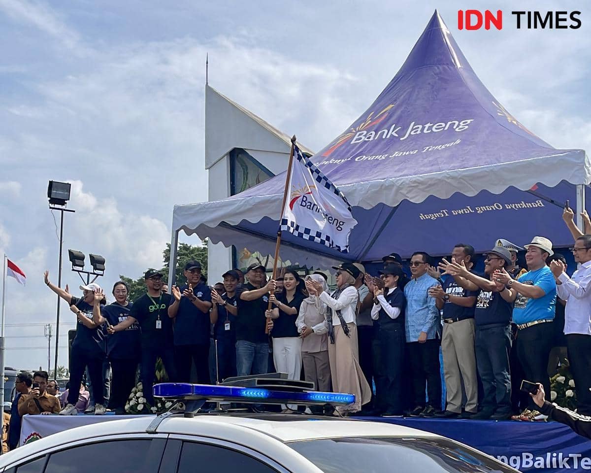 Pelepasan Mudik Gratis Jateng 2026 di TMII, Ratusan Bus Diberangkatkan