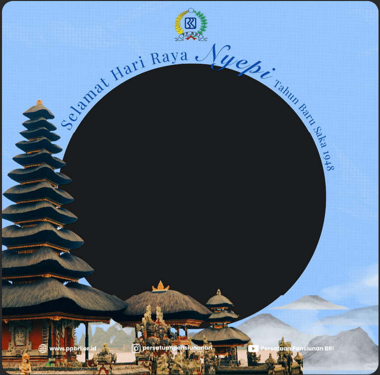 Ilustrasi Twibbon Nyepi (Twibbonize/Pengurus Pusat PPBRI)