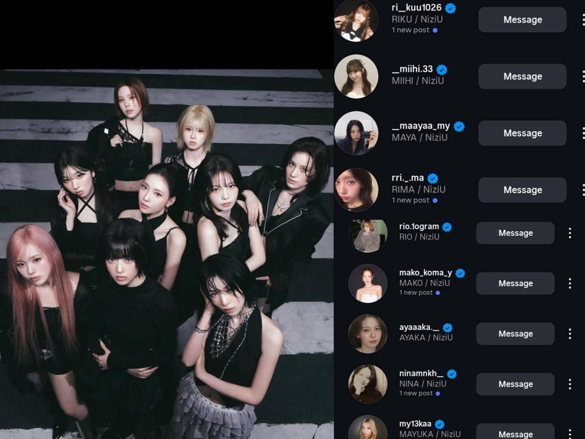 NiziU dan akun Instagram pribadi seluruh anggotanya