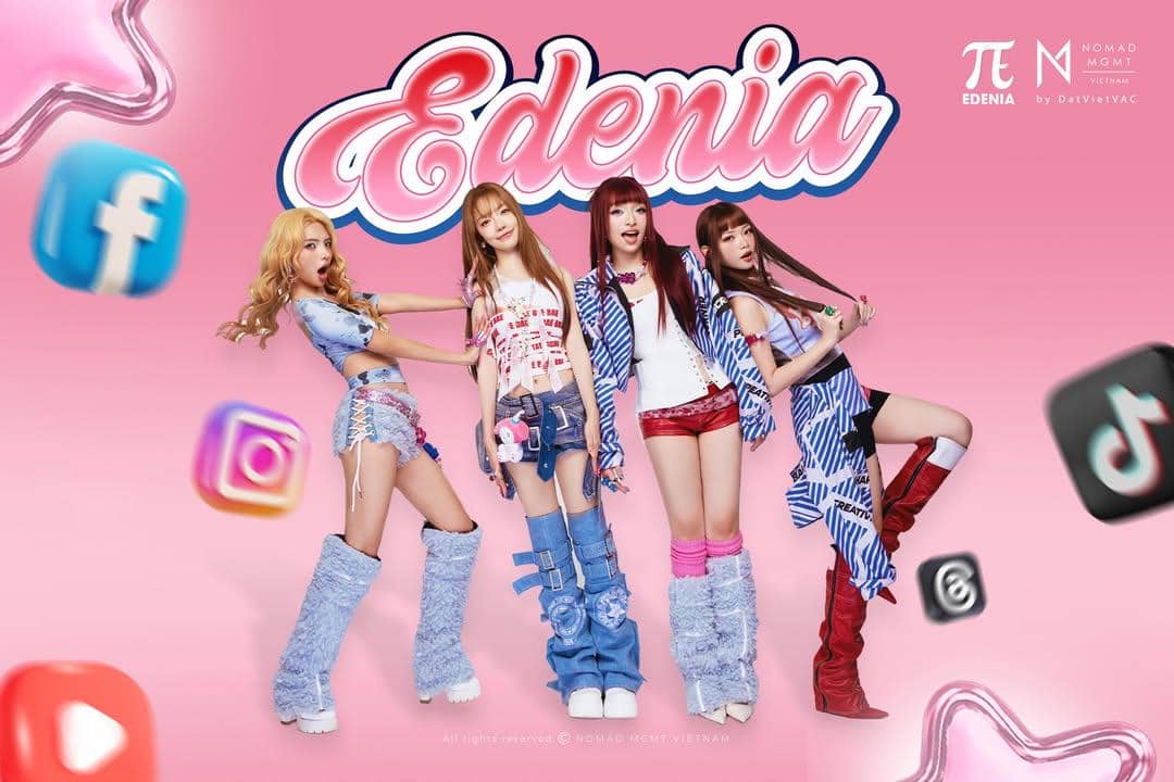 Profil dan Biodata Member Edenia, Grup Alumni Em Xinh "Say Hi" 1