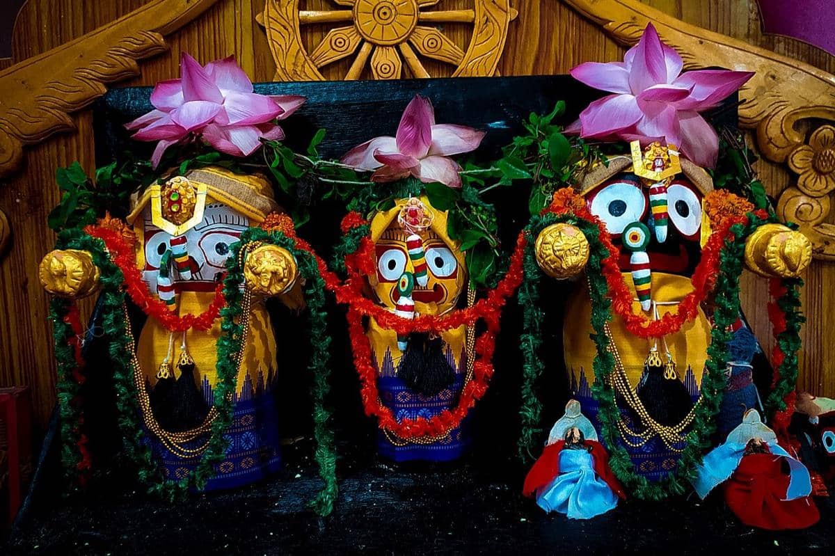 Patung untuk festival Ratha Yatra 