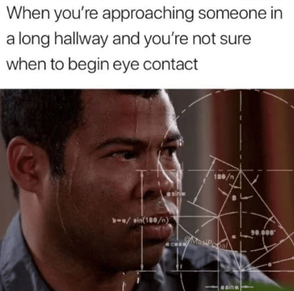 meme hal yang dirasakan orang mudah cemas saat bersosialisasi