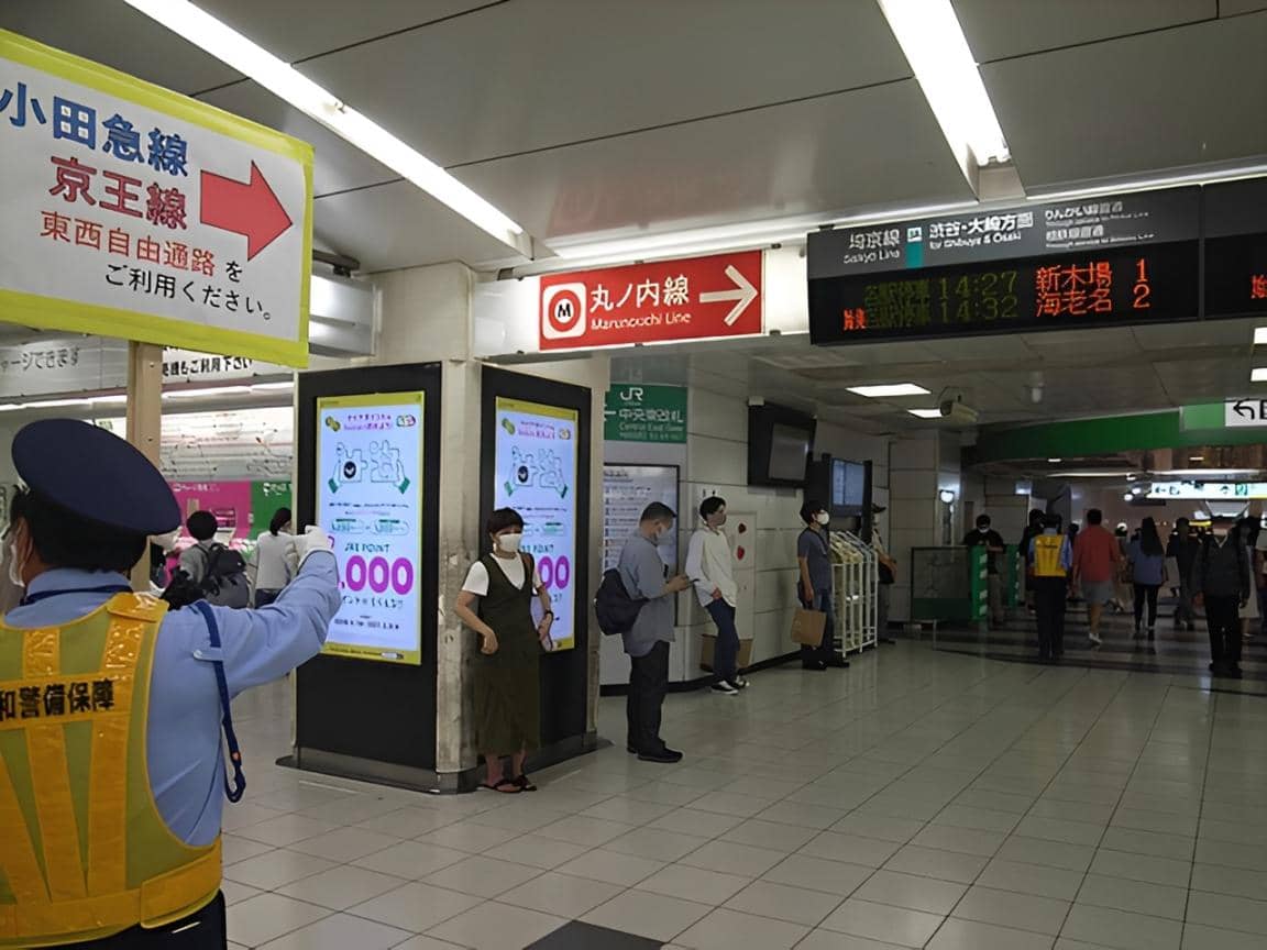 ilustrasi infrastruktur Stasiun Shinjuku