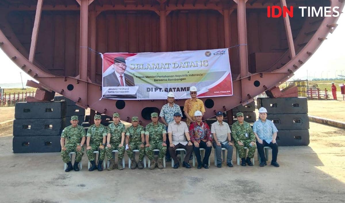 Menhan Tinjau Proyek Alutsista, Batam Jadi Basis Industri Kapal Perang