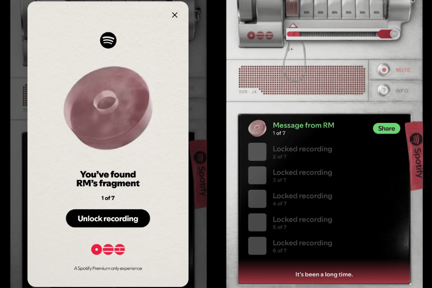 cara mengumpulkan fragmen BTS di Spotify