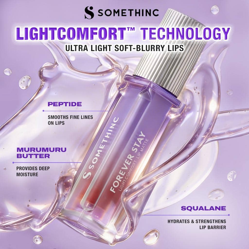 Kandungan skincare yang terdapat dalam Forever Stay LightComfort Lip Matte