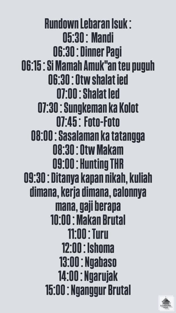 meme rundown Lebaran 2026