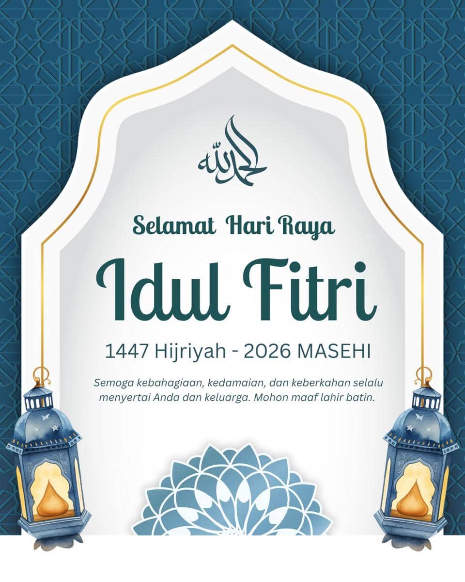 Gambar Ucapan Idul Fitri 2026 (canva.com/8AMdesign)