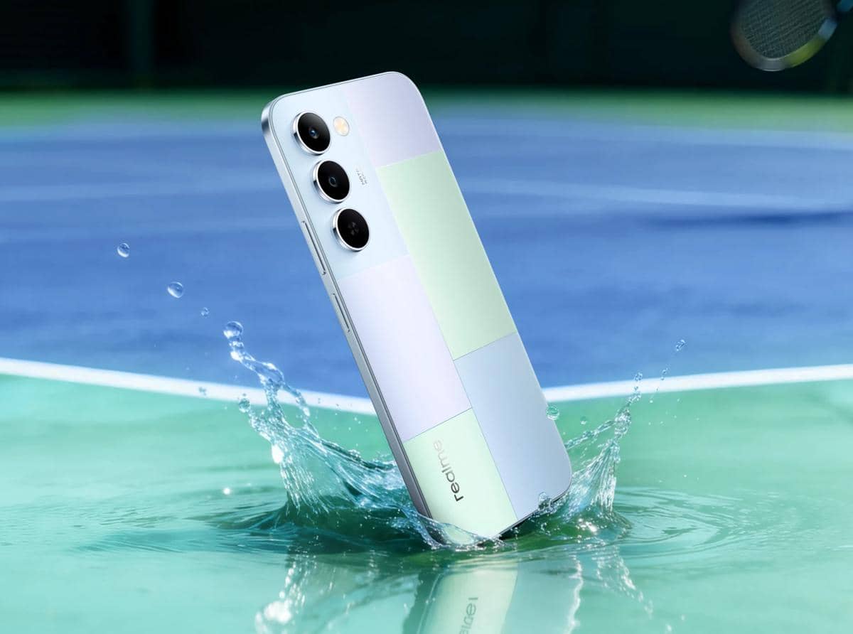 ilustrasi realme P4 Lite 5G dengna IP64  