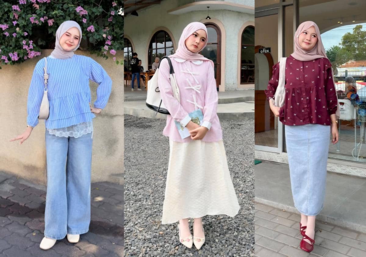 9 Ide OOTD Halalbihalal Pakai Blouse ala Siska Amera, Chic!