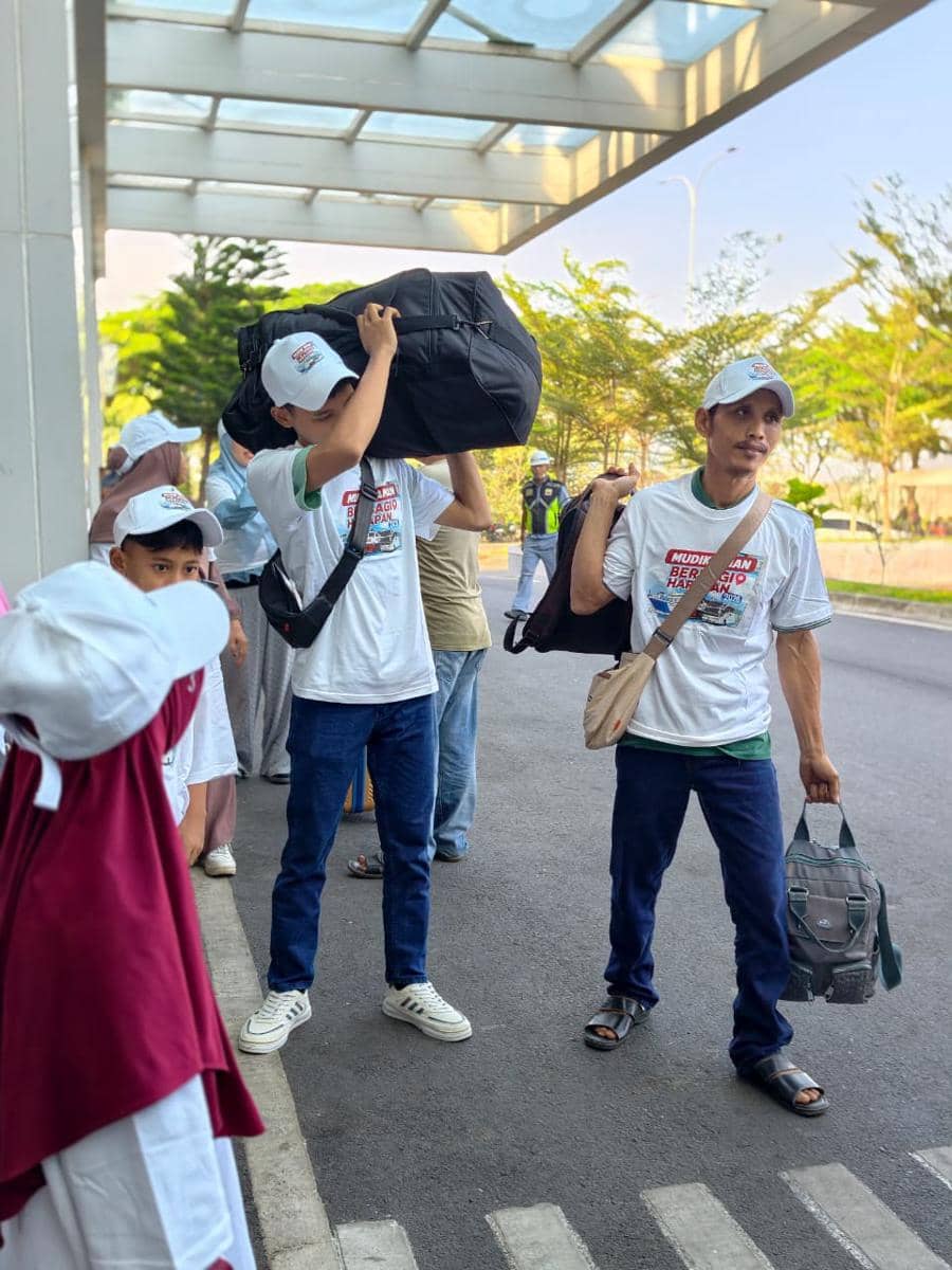 Para pemudik yan mengikuti program mudik gratis PT Inalum (dok.PT Inalum)