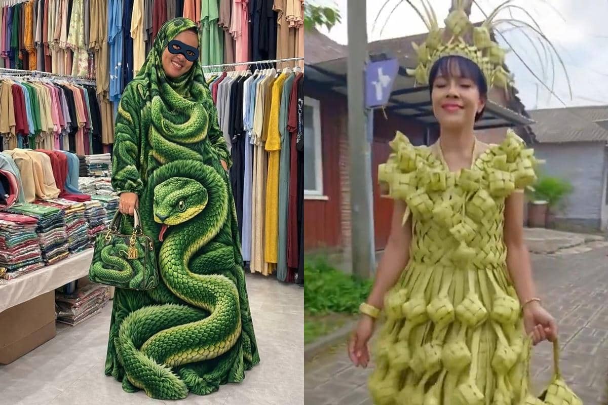 7 Potret Kocak Baju Lebaran yang Too Much Buat Dipakai, Emang PD?