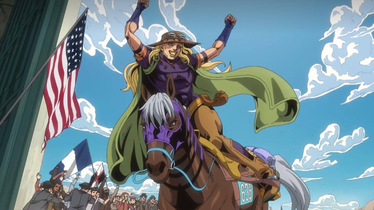8 Hal Menarik Steel Ball Run Episode 1, Kemenangan Pertama Gyro!
