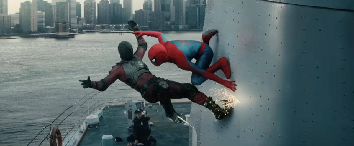 Spider-Man sedang bertarung dengan Tarantula di sebuah kapal yang sedang berjalan di cuplikan trailer film Spider-Man: Brand New Day