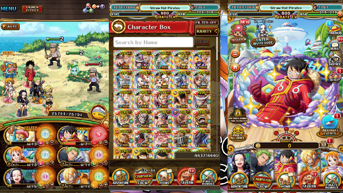 cuplikan gameplay One Piece Treasure Cruise