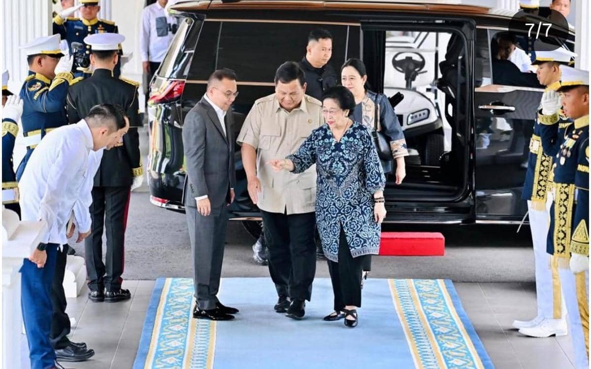 Presiden Prabowo Subianto menerima Presiden ke-5 RI, Megawati Soekarnoputri di Istana Merdeka, Jakarta, pada Kamis (19/3/2026) (dok. Tim Media Presiden)