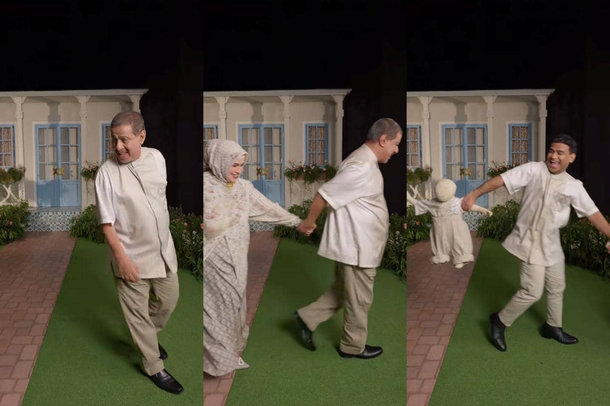 Tren gandengan diiringi lagu Aw Aw Aw - Super Girlies