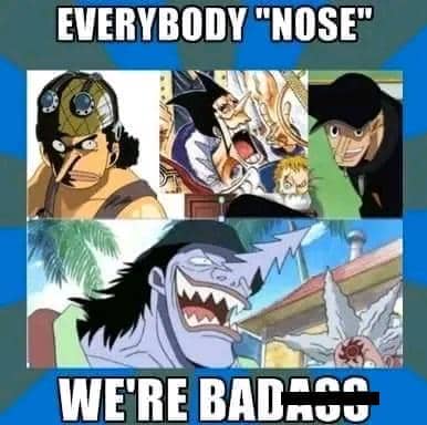 meme One Piece tentang hidung