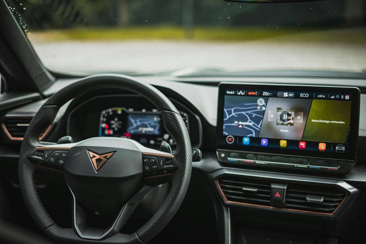 ilustrasi interior dashboard mobil