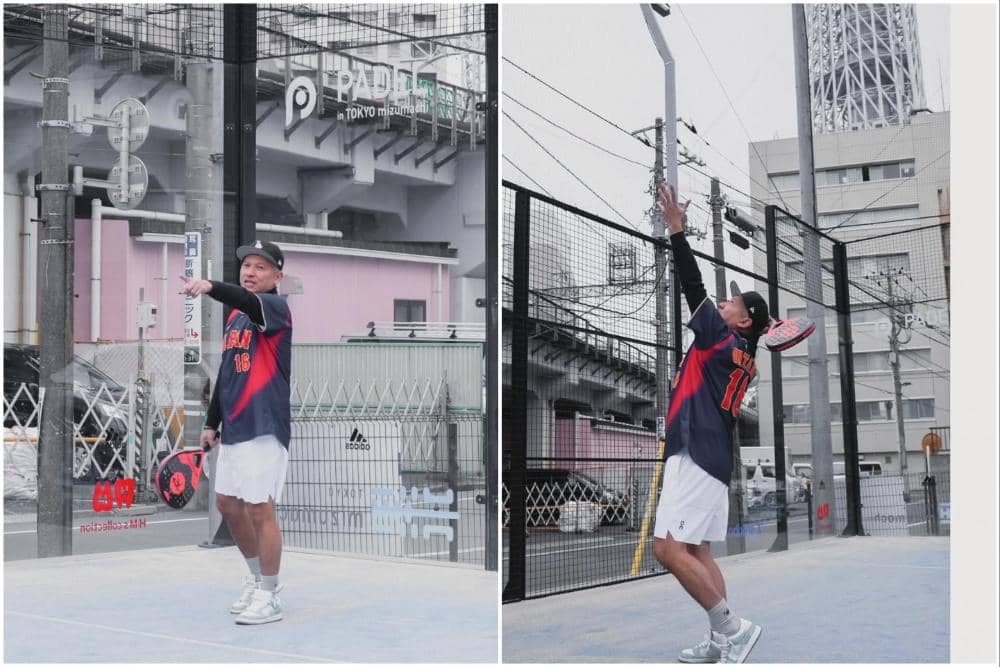 10 Potret Gading Marten Main Padel di Jepang, Seru Banget!