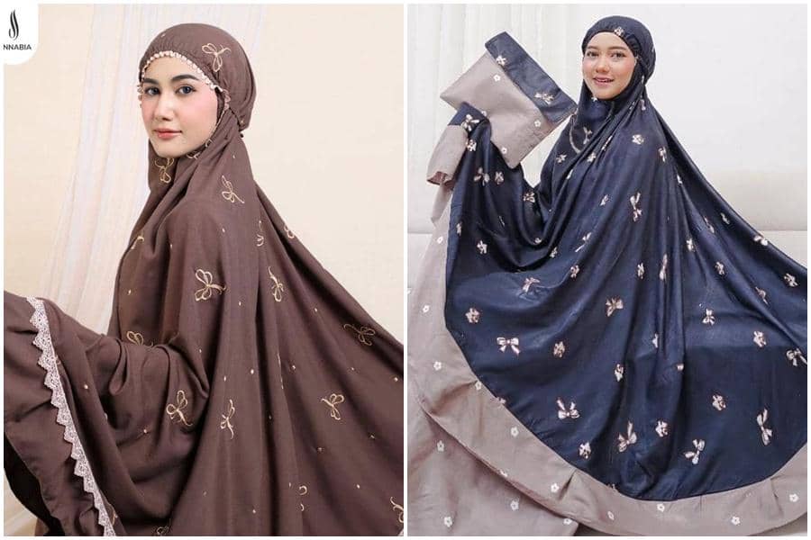 7 Rekomendasi Mukena Coquette 2026 untuk Dewasa, Motif Pita Manis Banget!