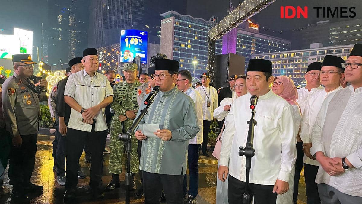 Gubernur DKI Jakarta Pramono Anung di Bundaran HI Jakarta