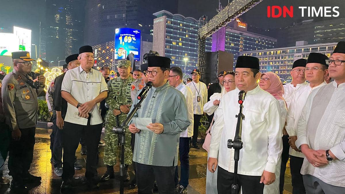 Gubernur DKI Jakarta Pramono Anung di Bundaran HI Jakarta
