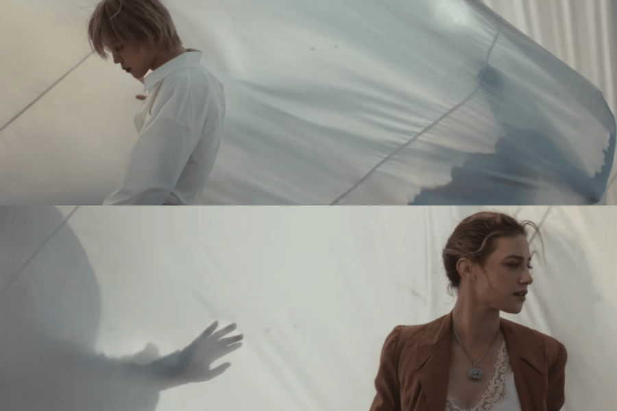 Lili Reinhart dan BTS di MV SWIM (youtube.com/HYBE LABELS)