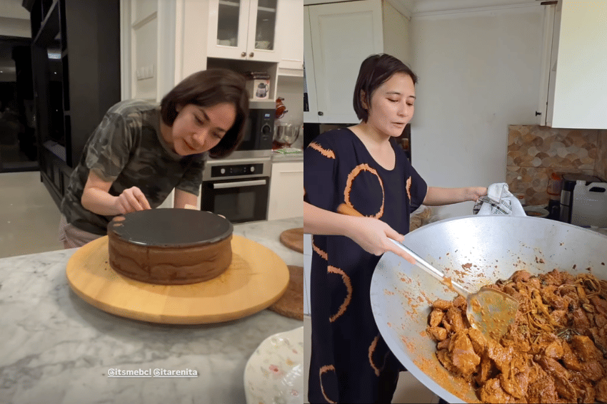 Daftar Artis yang Masak Lebaran, Rendang BCL Viral