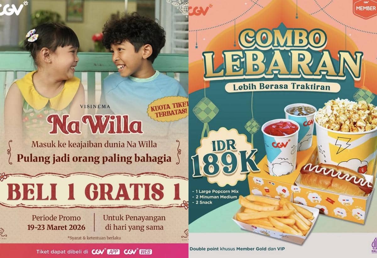 Daftar Promo Bioskop Lebaran 2026, Ada Buy 1 Get 1 Tiket Film Na Willa