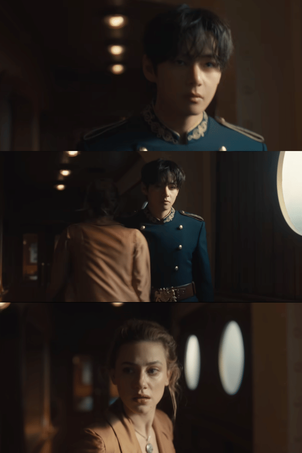 Lili Reinhart dan BTS di MV SWIM (youtube.com/HYBE LABELS)