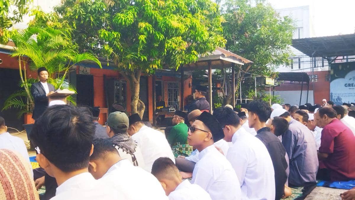 Begini Suasana Salat Idul Fitri Warga Muhammadiyah di Medan