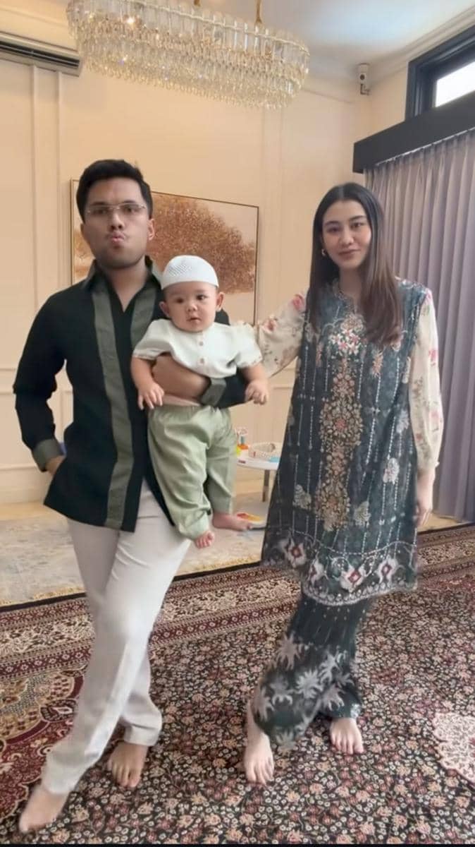 Lebaran keluarga Thariq Halilintar, pertama dengan baby Arash