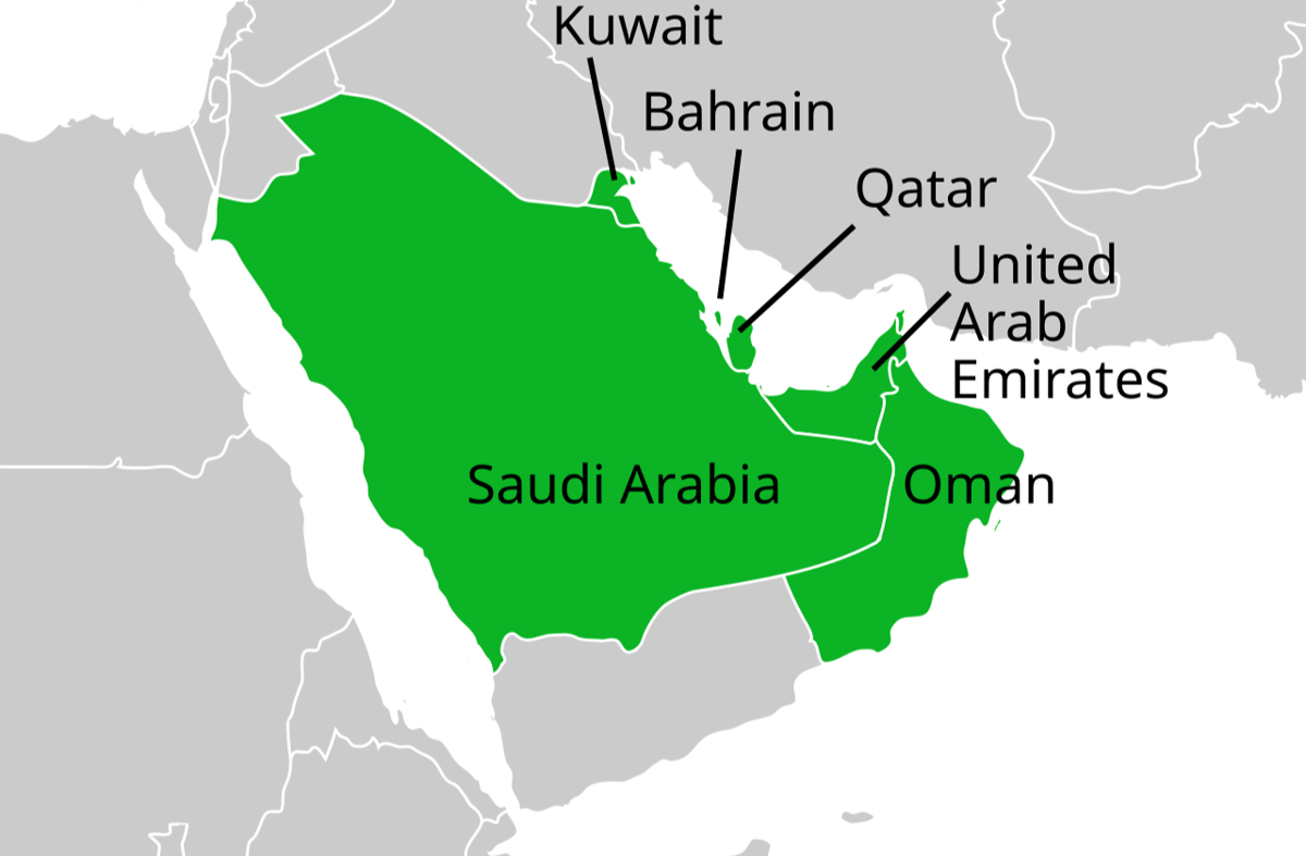Peta negara-negara Arab.