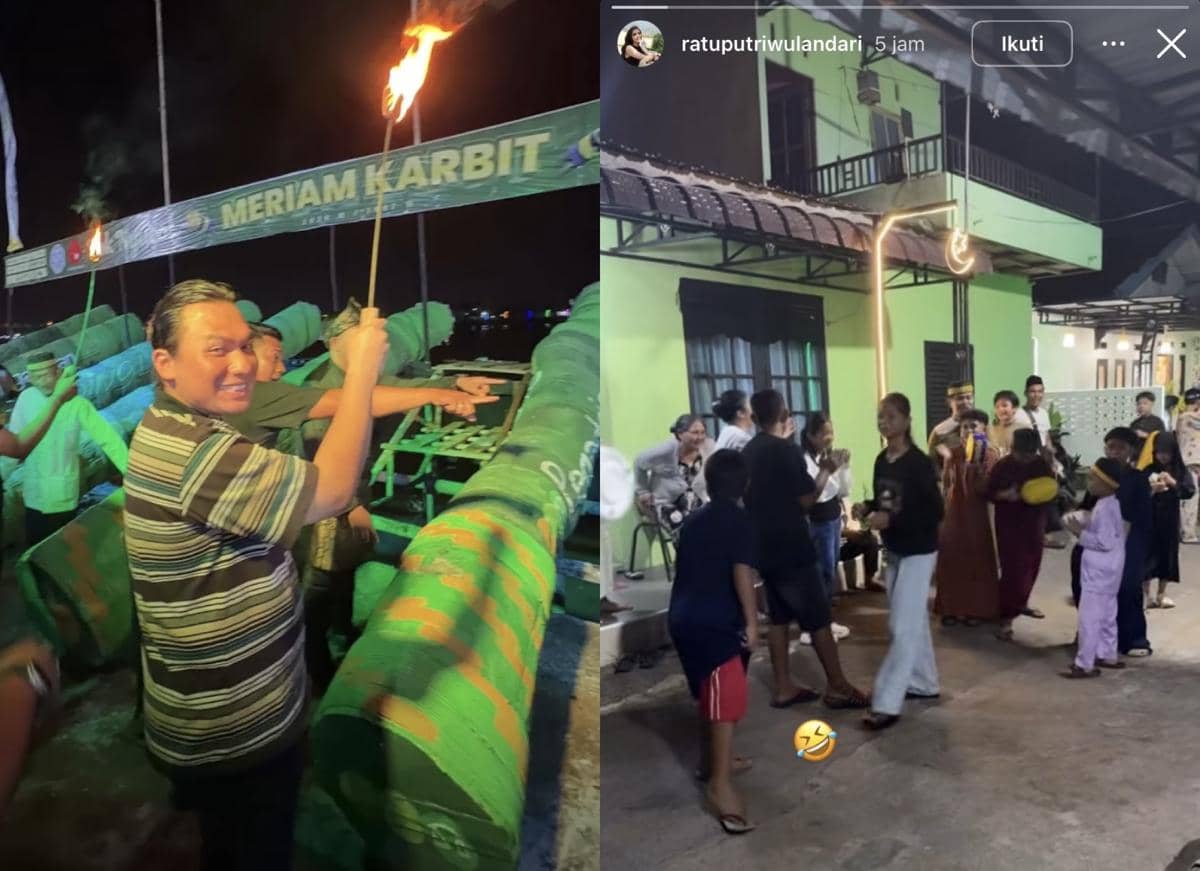 potret suasana rumah seleb di kampung halaman