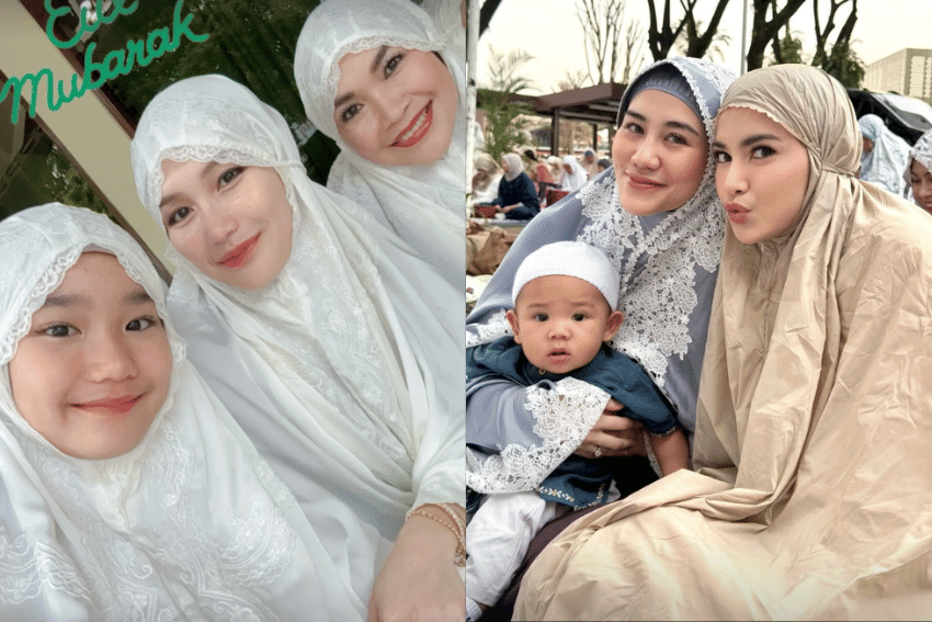 10 Potret Momen Khidmat Artis Salat Id di Lebaran 21 Maret 2026