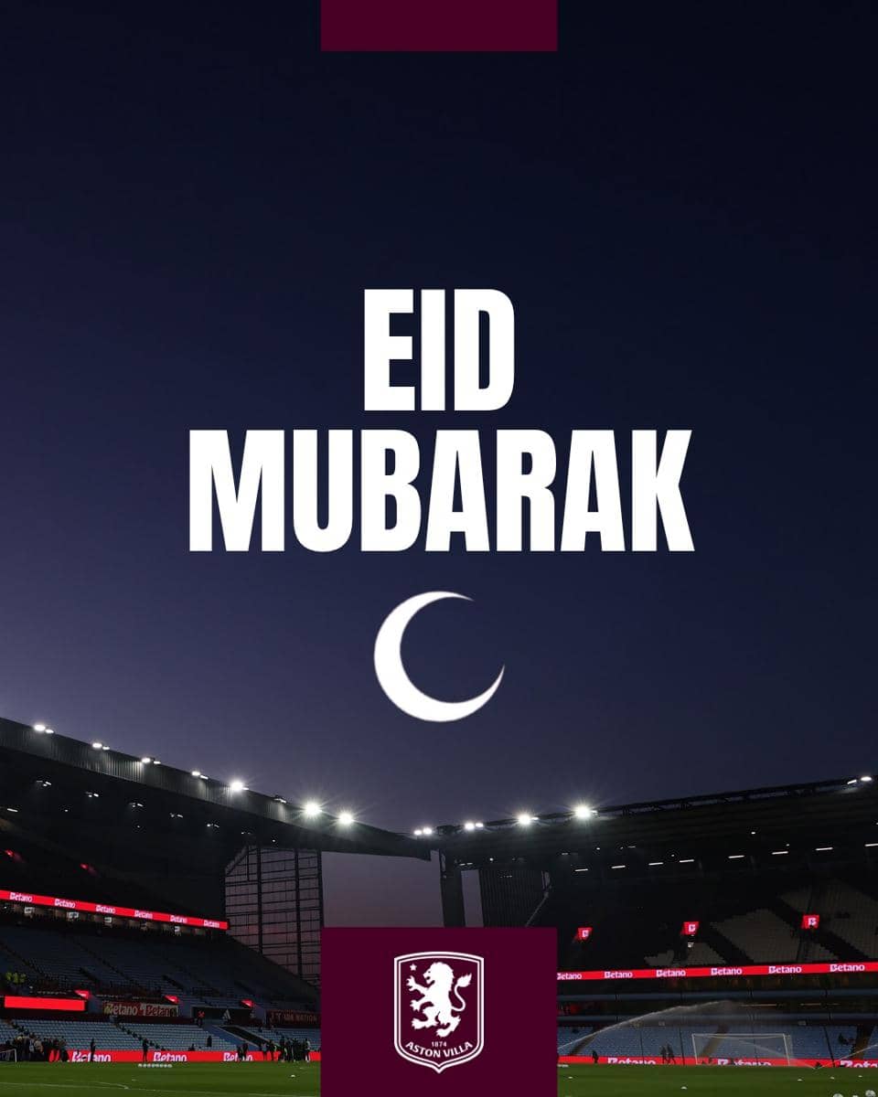 Ucapan Selamat Idul Fitri dari Aston Villa (Instagram.com/avfcofficial)